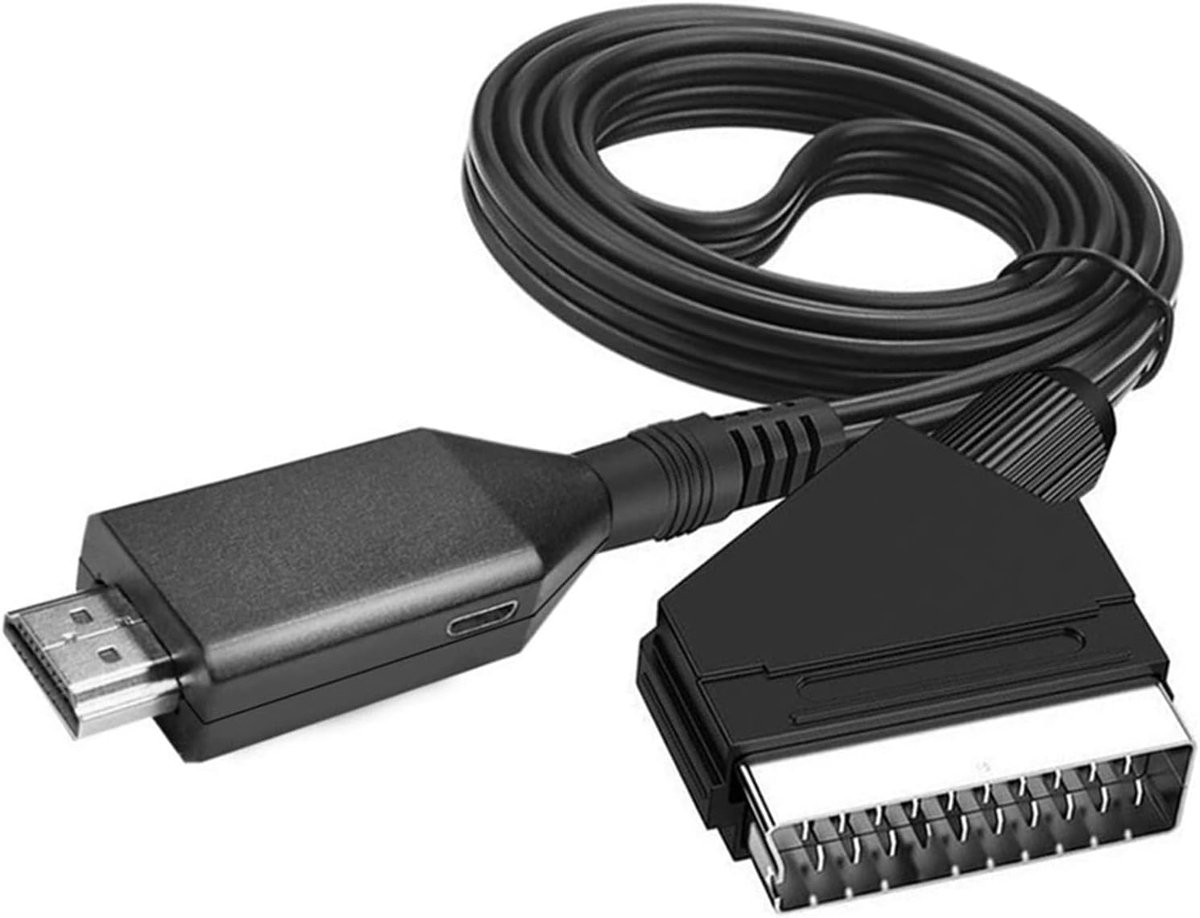 Image of longziming -HDMI naar SCART Converter Kabel – 1080p Adapter voor Oudere TV’s – HDMI naar SCART Video- en Audio-omzetter met USB-Voeding – Plug & Play