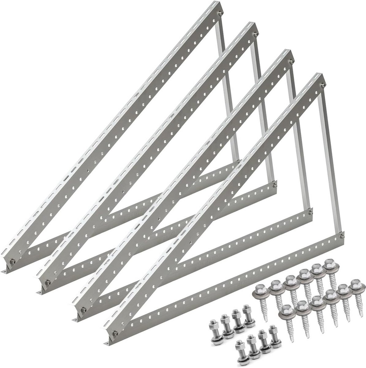 Zonnepaneelhouder 114 cm - Hoek instelbaar voor zonnepanelen 100W-500W - Dakhouders en balkonkrachtcentrale