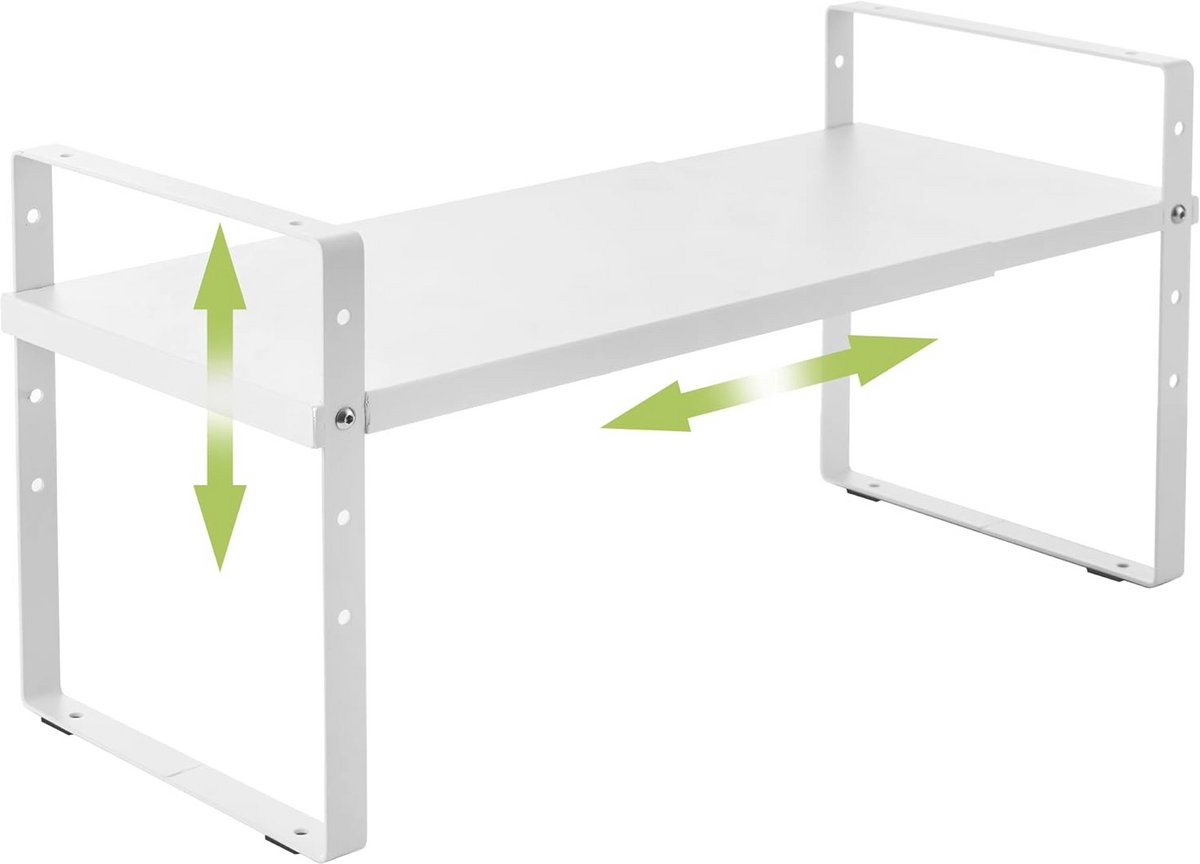 Uitbreidbaar en Stapelbaar Kastplank Organizer voor Keuken