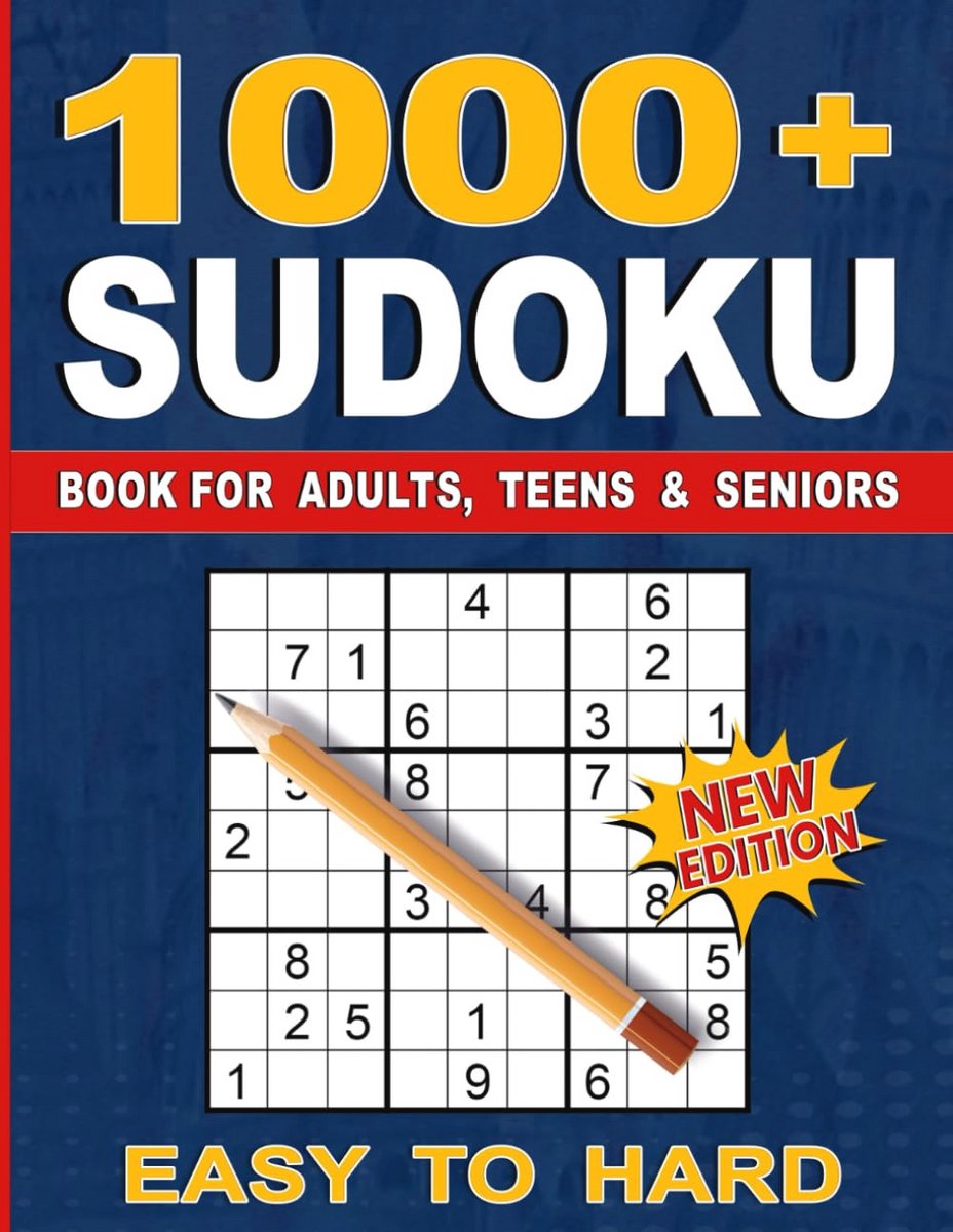 1000+ Sudoku Puzzels voor Volwassenen - Van Gemakkelijk tot Moeilijk