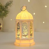 EID Mubarak-decoraties voor thuis, witte en gouden ballonnenboog