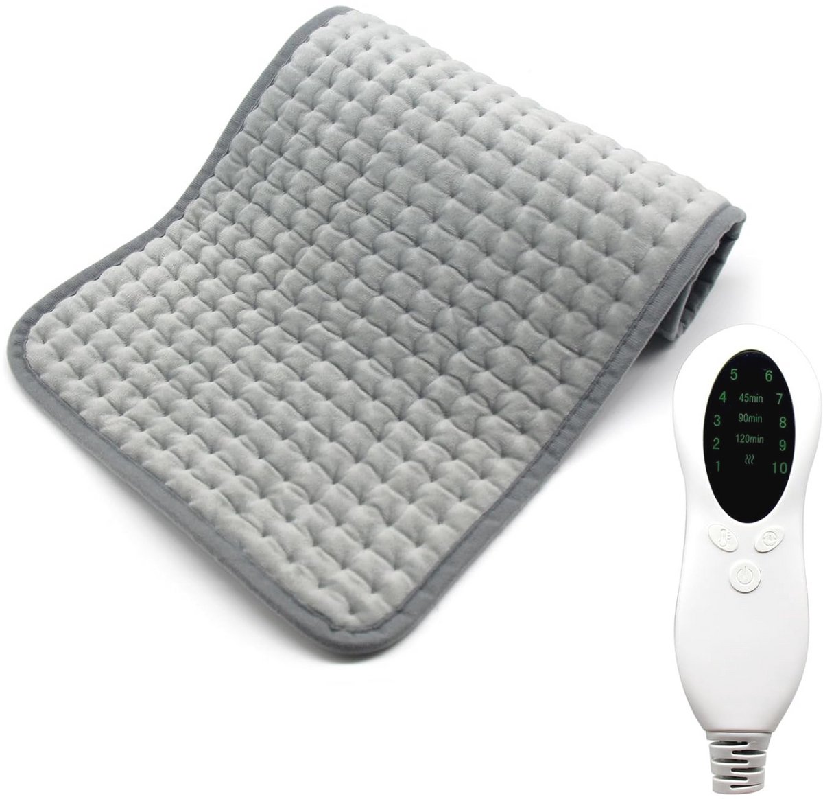 Draagbaar USB-verwarmingskussen met 3 timermodi en 10 temperatuurinstellingen - Perfect voor rug, nek en schouders