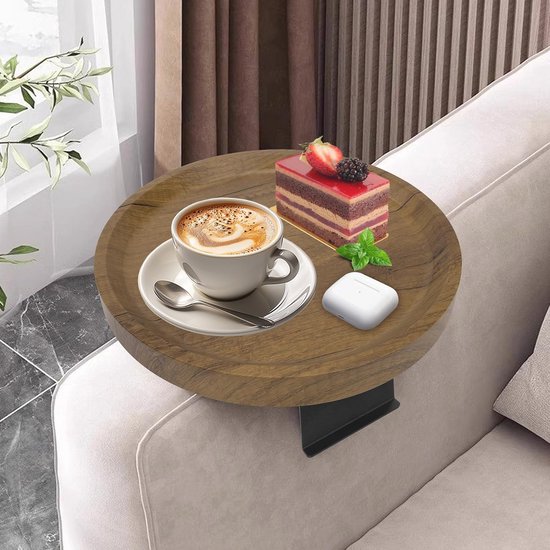 Sofa Arm Lade Tafel Opvouwbare Sofa Arm Tafel Houten Sofa Bijzettafel Draagbare Bank Armsteun Lade voor Afstandsbediening Dranken Snacks Telefoon