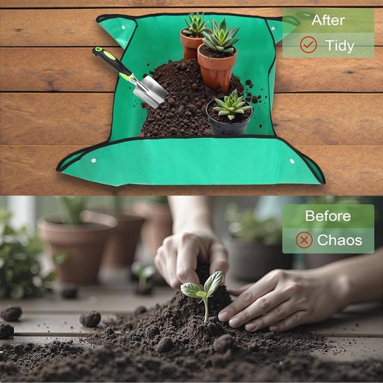 Tuingereedschapsset met Opbergtas voor Tuinieren - Handgereedschap voor Tuinders en Tuiniers — afbeelding 4