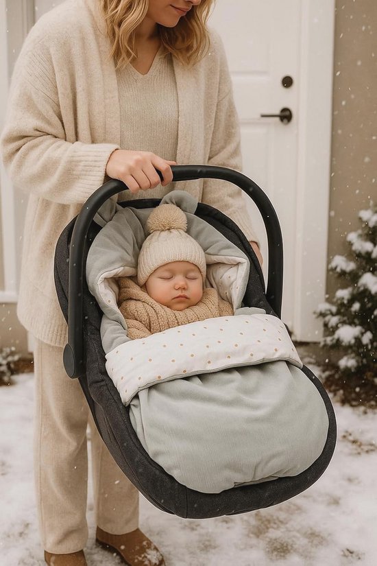 Winter voetenzak voor baby - Universele warmhoudsysteem voor kinderwagen en autostoel - Ideaal voor herfst en winter — afbeelding 4