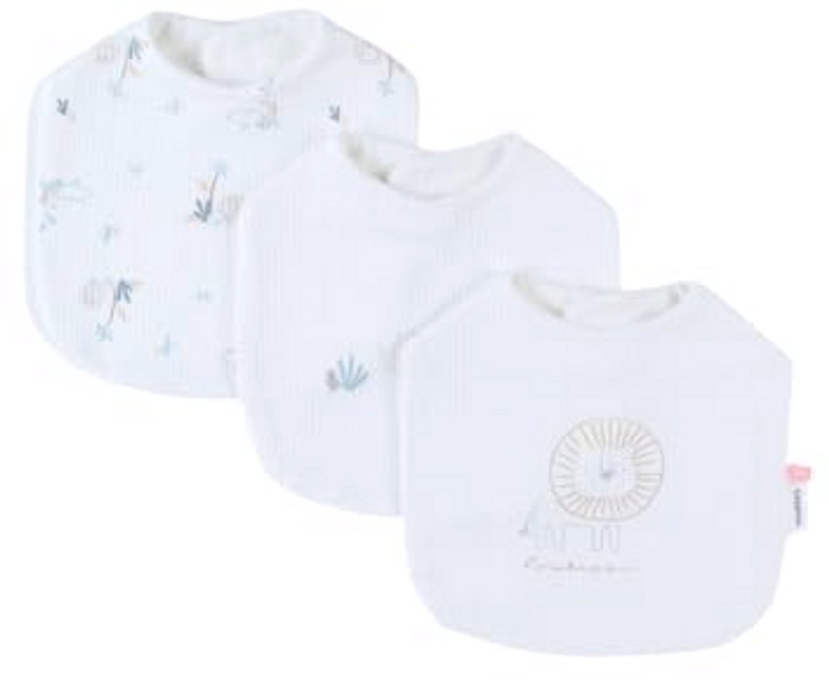 Set van 3 Ecru Slabbetjes voor Baby's tot 12 Maanden