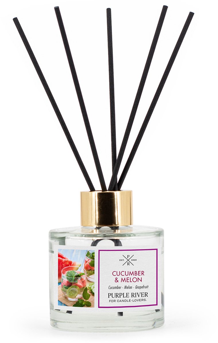 Purple River Candle Geurstokjes - komkommer meloen