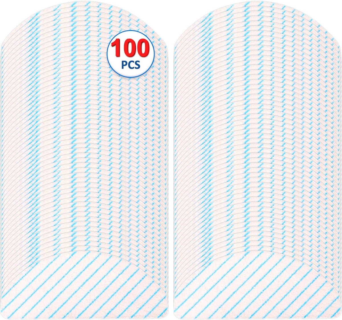 100 Stuks Microvezel Dweilpads voor Eenmalig Gebruik voor Stofzuiger en Dweilen