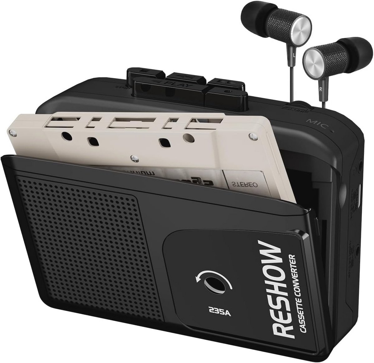 Draagbare Cassettespeler met Microfoon en Luidspreker - Cassette naar MP3 Omzetter