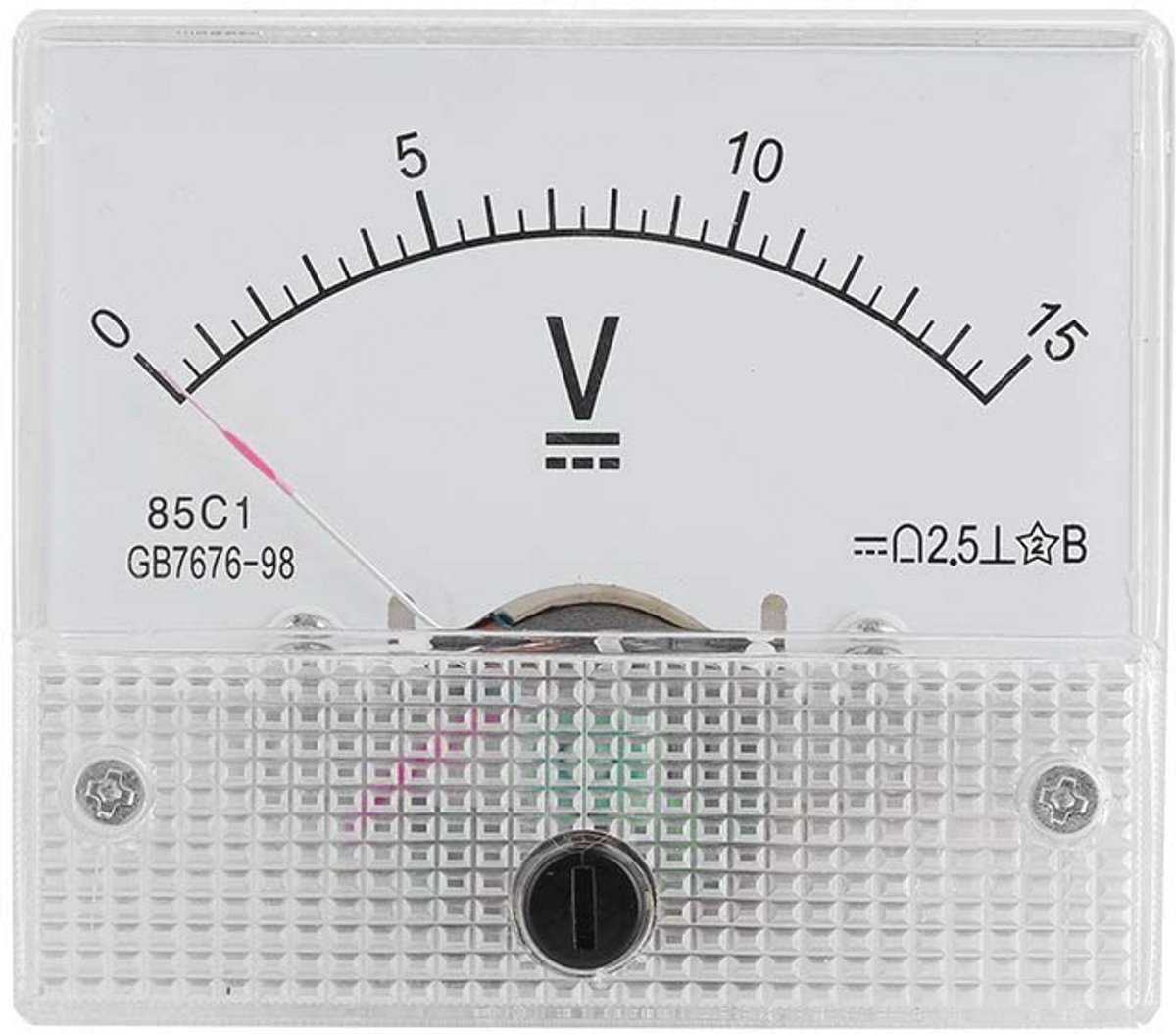 Mini Analoge Ampèremeter en Voltmeter - Duurzaam Paneel DC 0-15V met 2.5 Nauwkeurigheid
