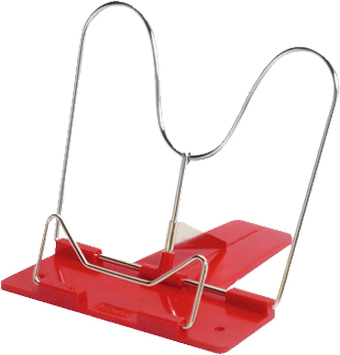 Leesstandaard met Metalen Beugel en Kunststof Sok - Rood