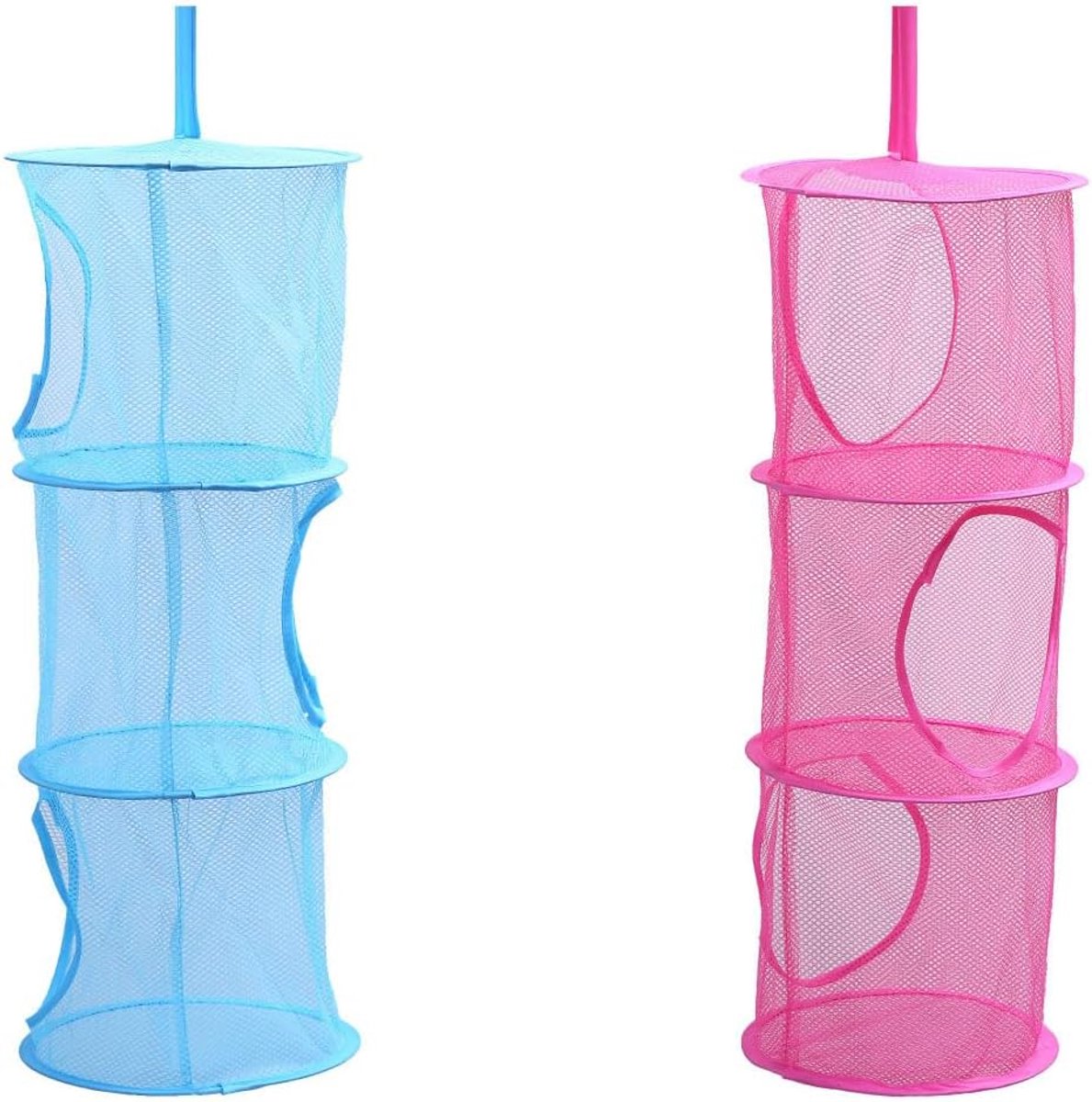 Hanging Storage Basket - 2pcs Triple Hanging Opbergmand - Zacht voor Kleding en Voorwerpen