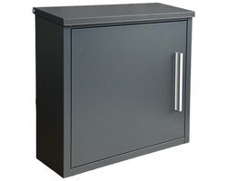 Brievenbus met slot - 35 x 33 x 12 cm - metaal - antraciet