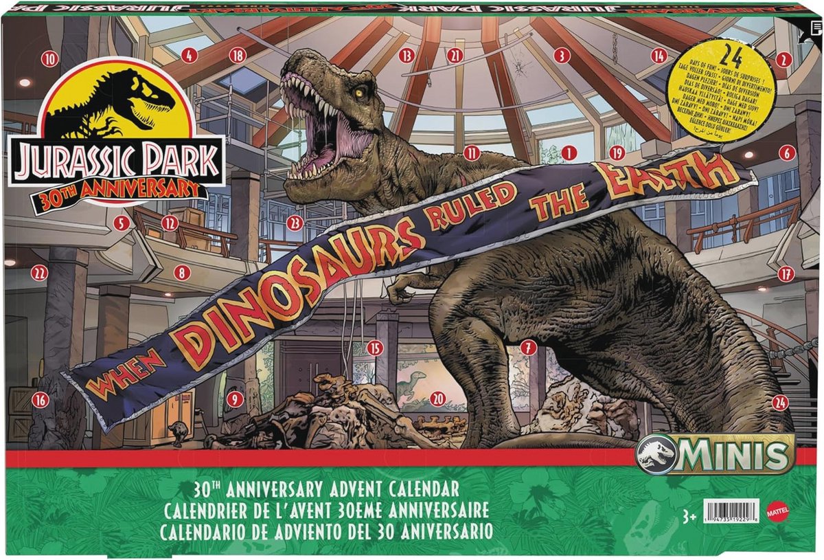 Feestelijke Adventskalender met 24 Dagen Dino Verrassingen