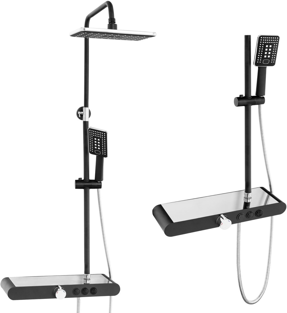 Silla Elena – Opbouw Douche Set – Regendouche 25 cm – Anti-Calc – Keramische Cartridge