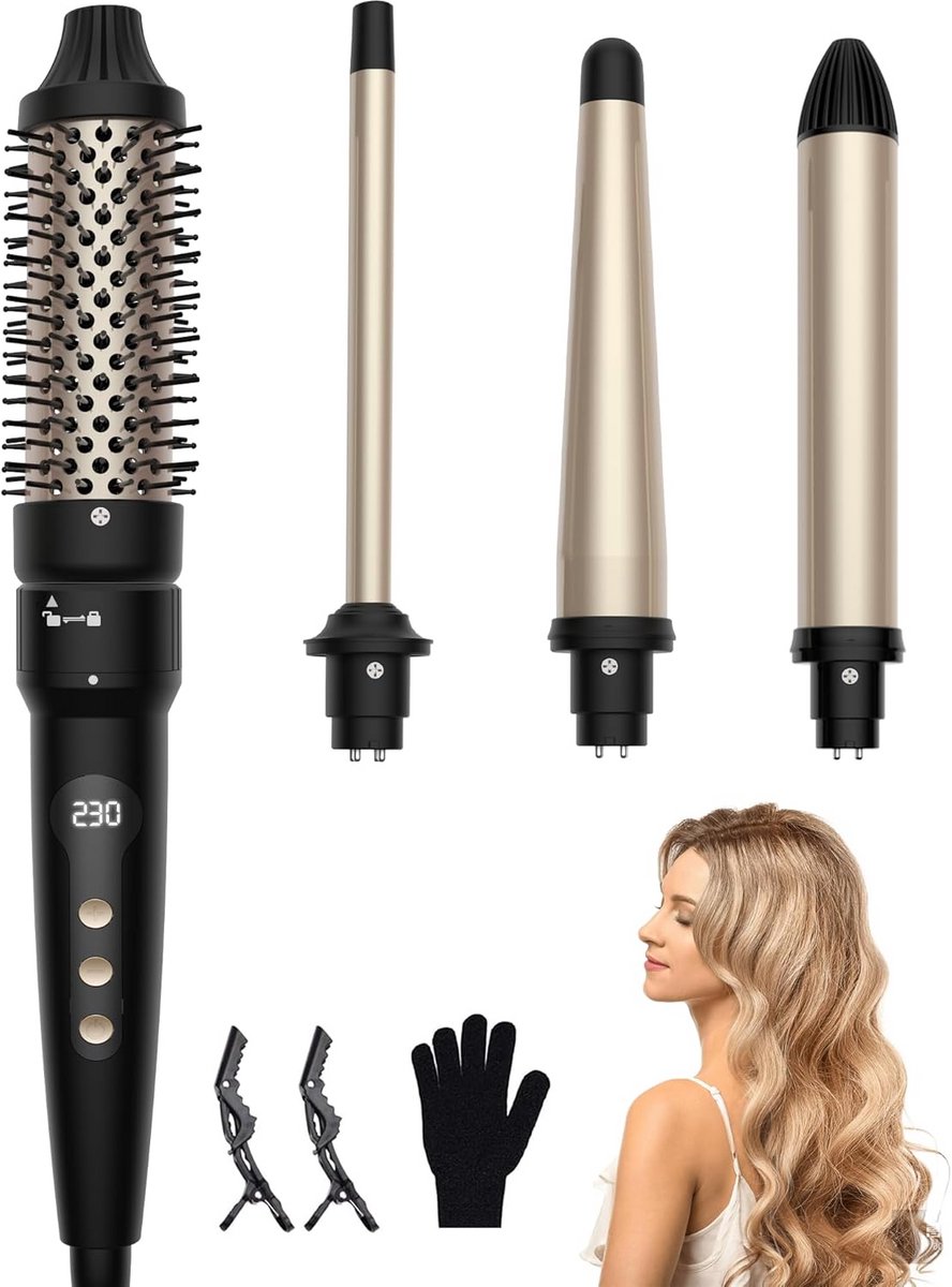 Krultangset 4-in-1 voor elk haartype