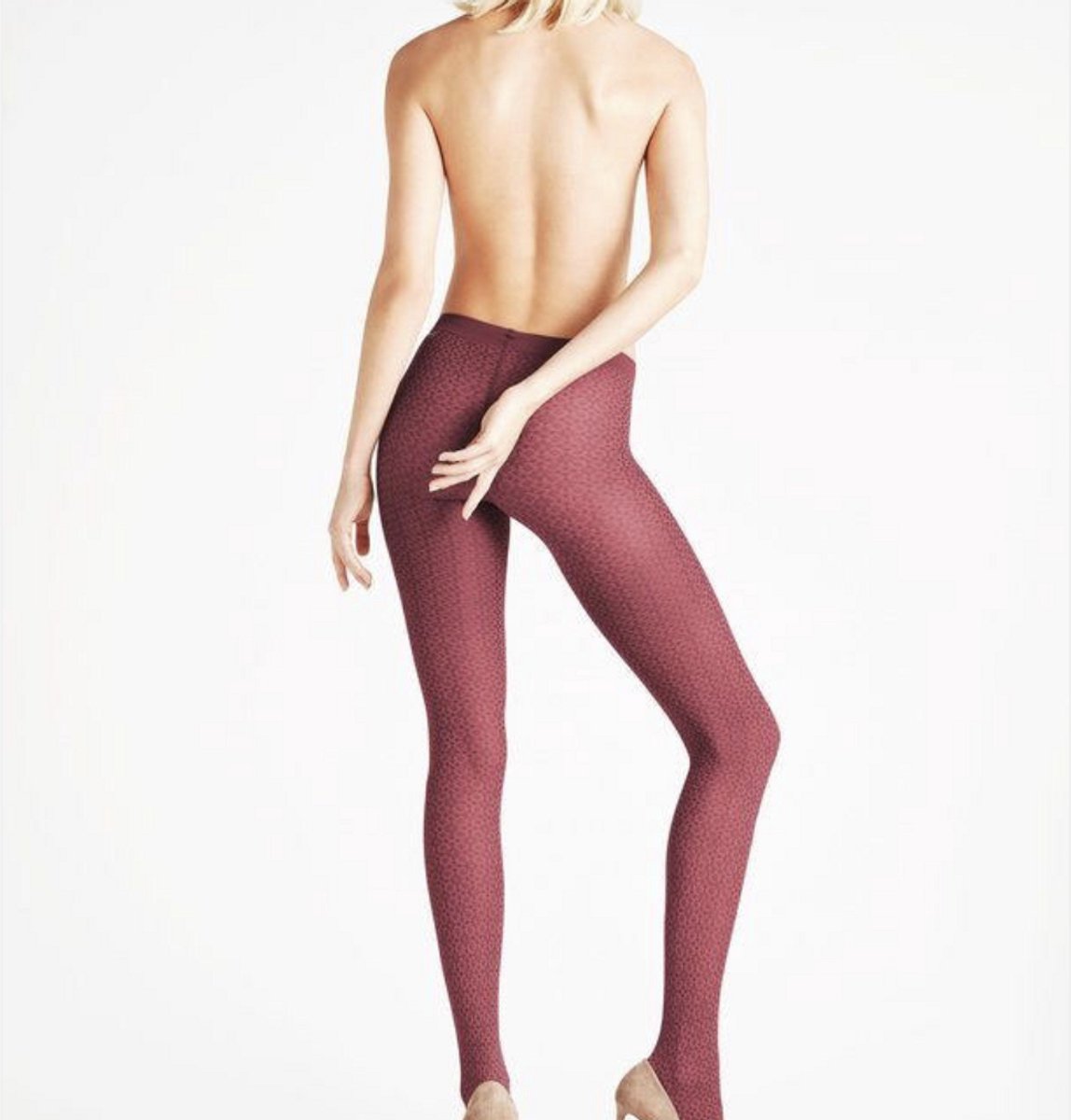 Falke Henna Spirit fantasie panty maat S/M pinot noir