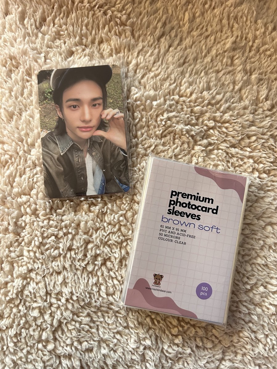 NachimBear K-pop Premium Photocard Sleeves -Brown Soft