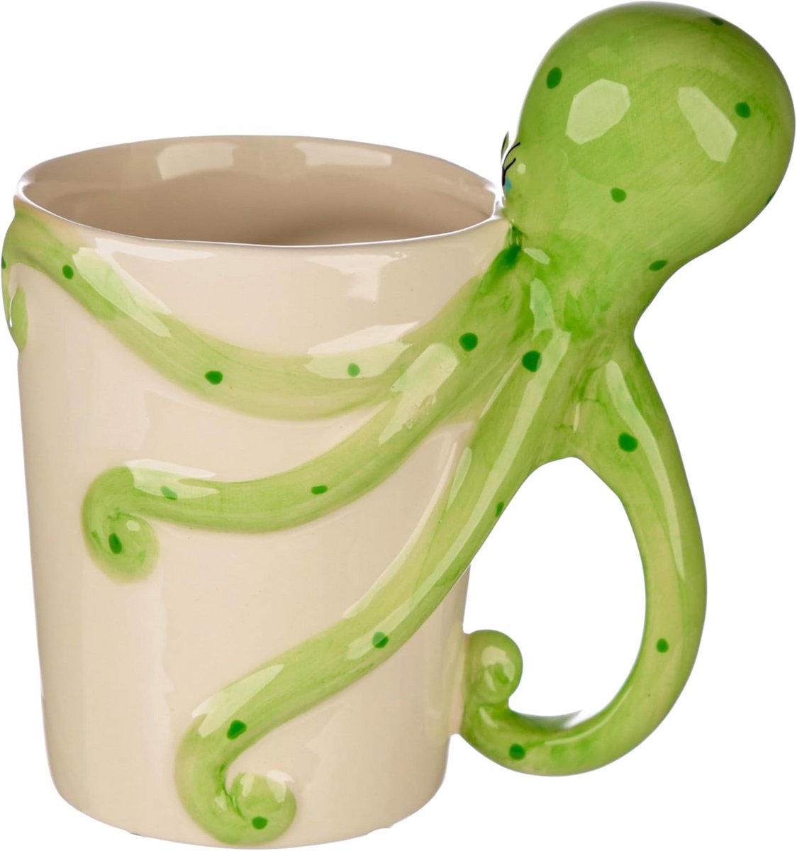 Karakteristieke Keramische Mok met Cartoon Octopus Handvat