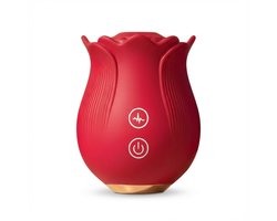 SF Toys – Roos Vibrator rood - 12 Zuigstanden - Clitoris Stimulator - Waterdicht - USB Oplaadbaar - Siliconen - Beschikbaar in 3 kleuren