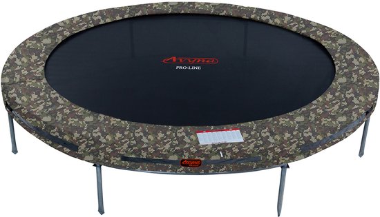 Avyna InGround Trampoline Ø430 cm – Camouflage – Rond – Hoogwaardig Ingraafmodel – Groot formaat