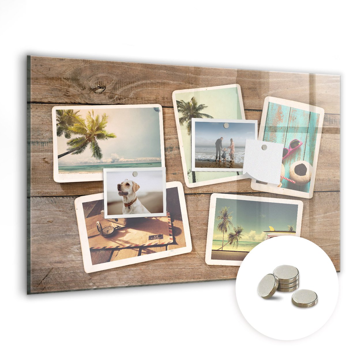 Coloray Magneetbord - Magneet Bord Polaroidfoto's - 60x40 cm - Veelkleurig Magneetbord - Memobord Keuken - Magnetisch Memobord De rest - Foto Magneetbord - Magneetbord Muur