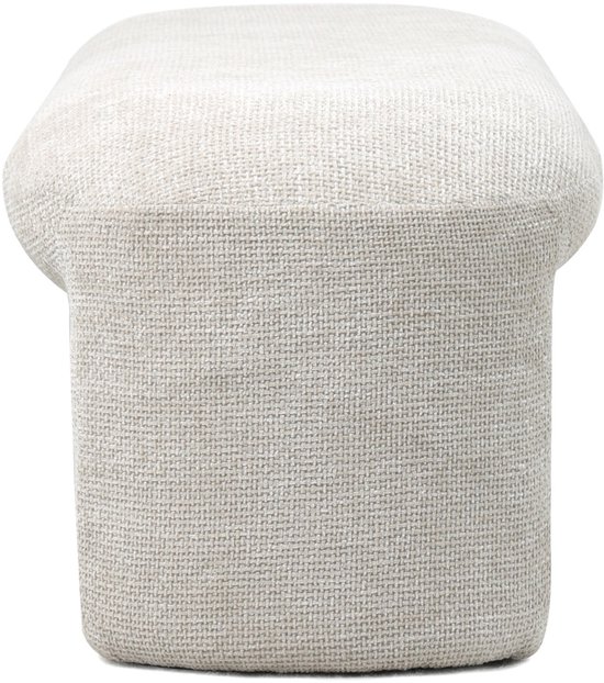 HUIZEDOP Banc d'Entrée Tissu Beige - 110x45x40cm - Corbeau