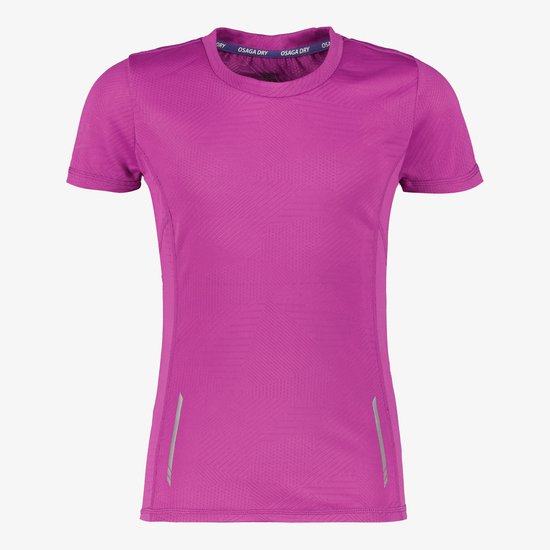 Osaga Dry meisjes sport T-shirt paars - Maat 128