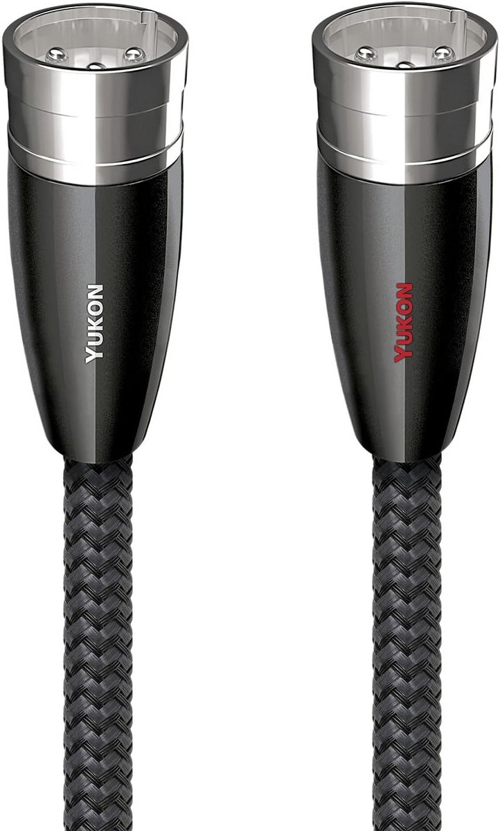 AudioQuest Yukon XLR Audioverlengkabel 0,5 m - 3-Polige XLR-naar-XLR Kabel - Zwart