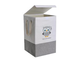 Wasmand Kinderkamer - Speelgoedmand Kinderen - Opbergmand Kinderkamer - Opbergmand Met Deksel- Laundry Basket - 45L
