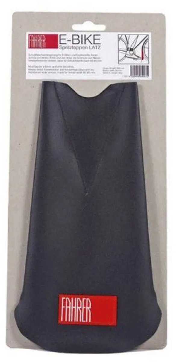 Fahrer E-bike Latz Mud Flap Spatbord Zwart