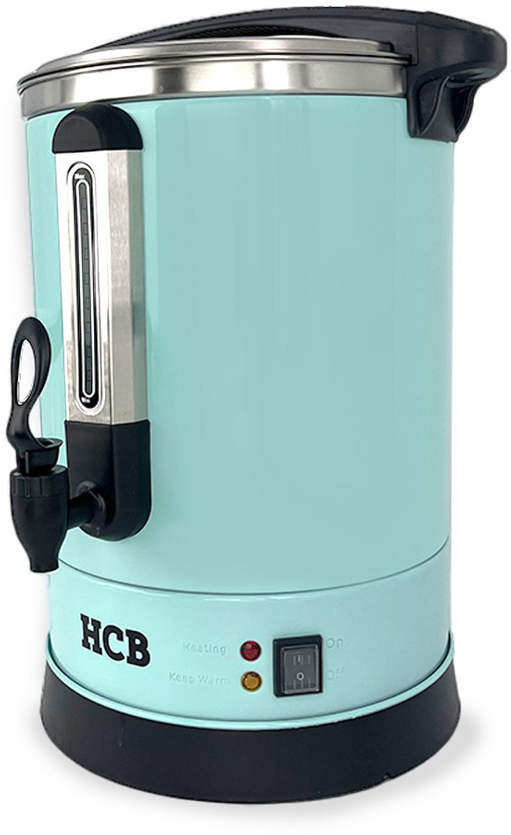 HCB® - Professionele Horeca Percolator - 14,3 liter - 95 kopjes - 230V - RVS / INOX Perculator - Elektrisch koffiezetapparaat - Volautomatische koffiemachine - 33x37x46 cm (DxBxH) - 2.70 kg - 1359
