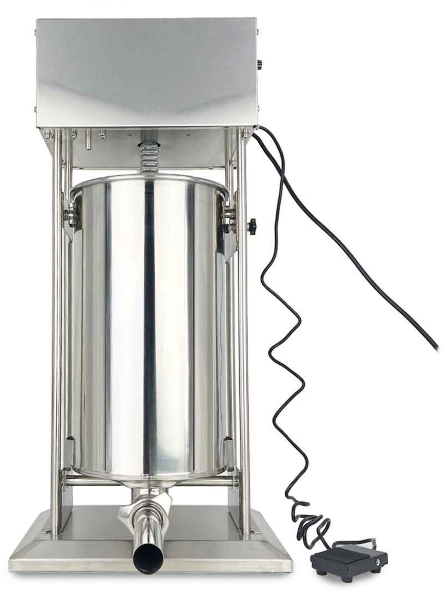 HCB® - Professionele Horeca Worstvuller - 25 liter - elektrisch - 230V - Worstenmaker - Worstmachine - 32x43x90 cm (DxBxH) - 15 kg - 2513