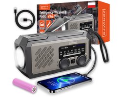 Zenwire Vibe Y2 Noodradio - FM/AM - Solar - Handzwengel - Powerbank