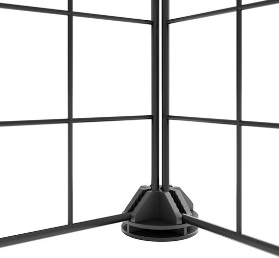 vidaXL - Huisdierenkooi - met - deur - 8 - panelen - 35x35 - cm - staal - zwart