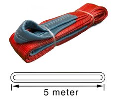 TETRA - Hijsband - Werklast 5 ton - Lengte 5 m - Polyester Hijsband - Tillen - Liften - Hijsen