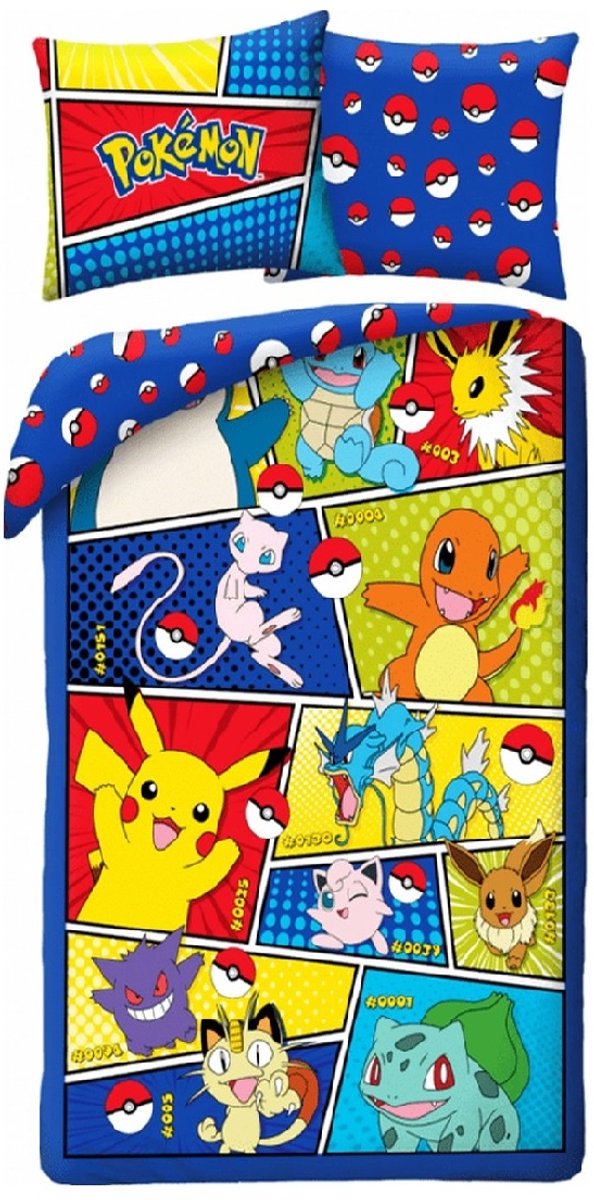 Pokemon Dekbedovertrek screams 140 x 200 cm - 90 x 70 cm - Katoen