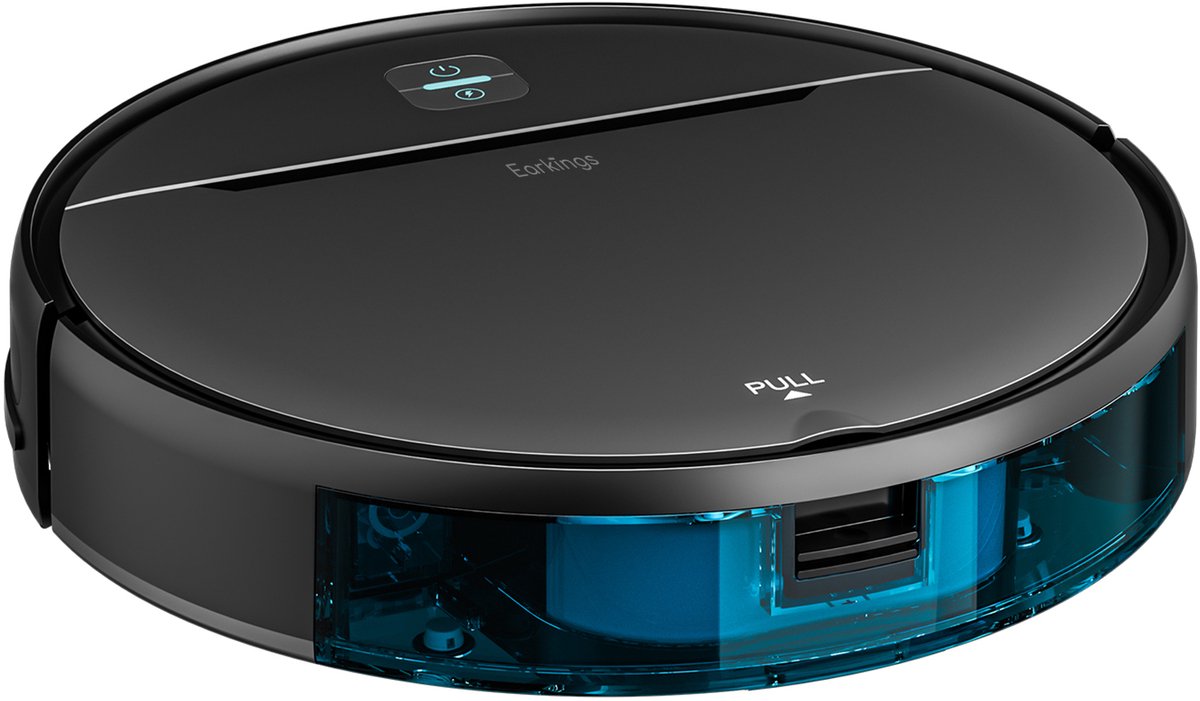Earkings Robotstofzuiger met Dweilfunctie Zwart 1400 Pa - afbeelding 2