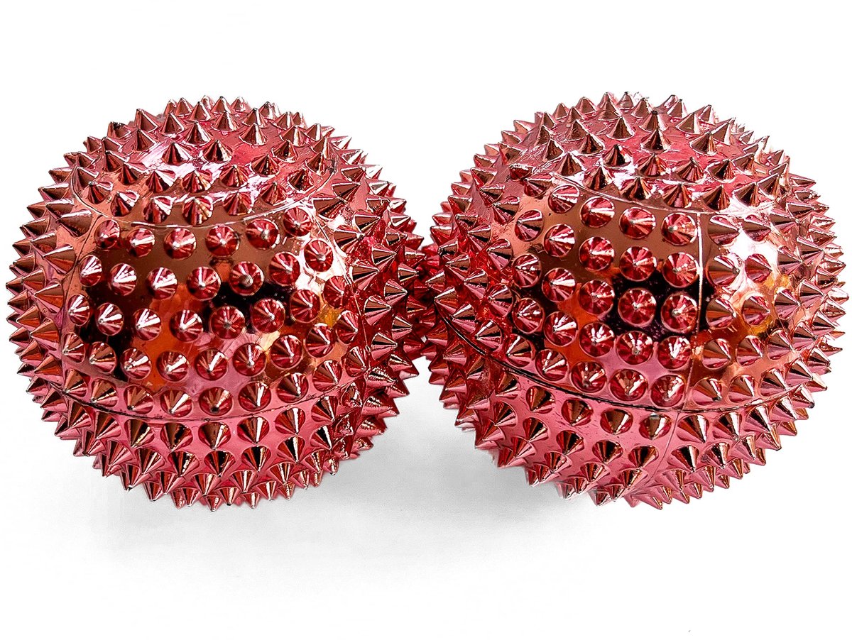 IMPERATORIS® Massage Ball - Trigger Point Ball - Spiky Ball for Foot Massage and Back - Physiotherapy and Recovery - Kunststof - 5 cm - 2 Stuks - Rood