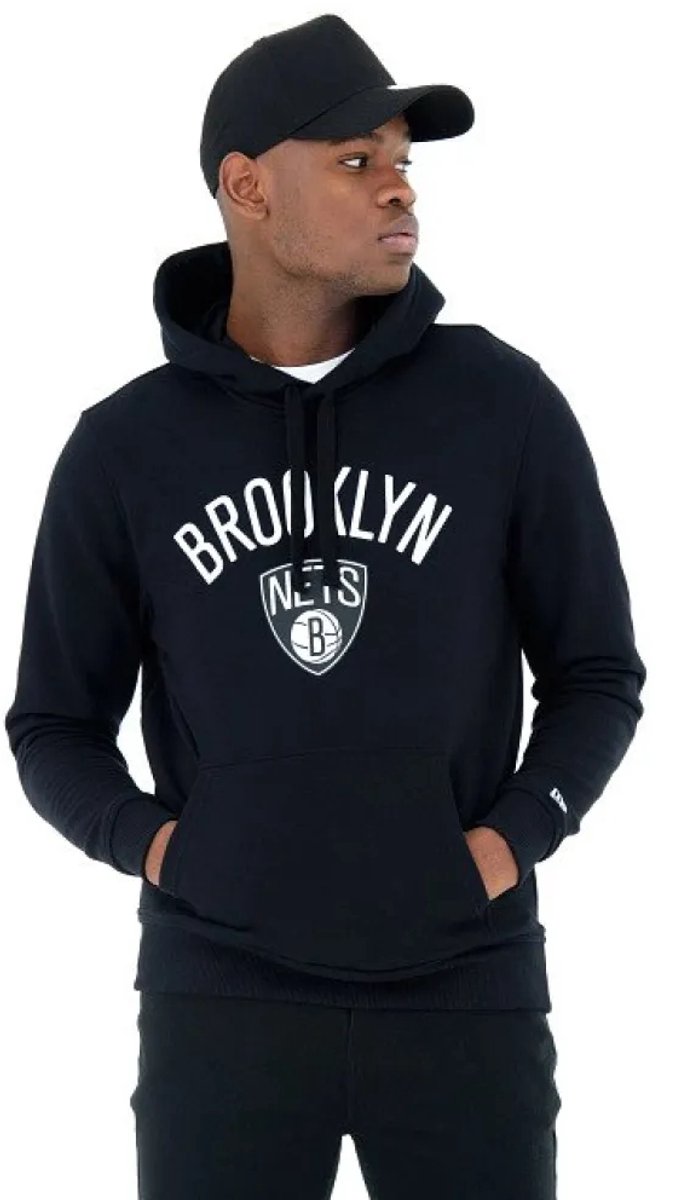 New Era Nba Regular Brooklyn Nets Hoodie L Man Zwart