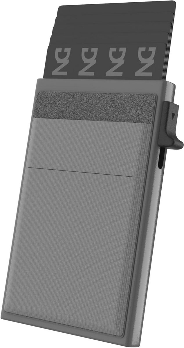 Compacte RFID-beschermende metalen kaarthouder voor heren en dames - Minimalistische portemonnee met geldclip
