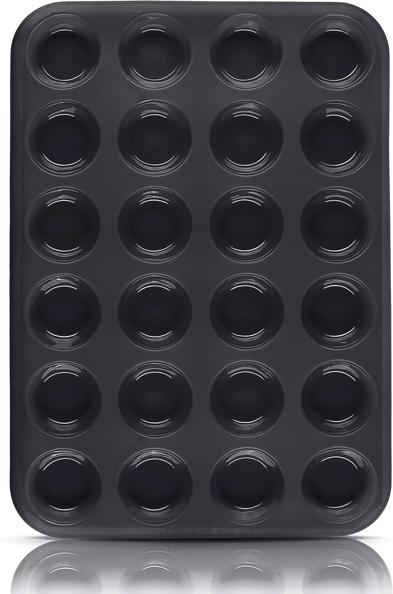 Silicone Muffin Bakvorm 24 Cavity, Flexibel en Gemakkelijk te Reinigen