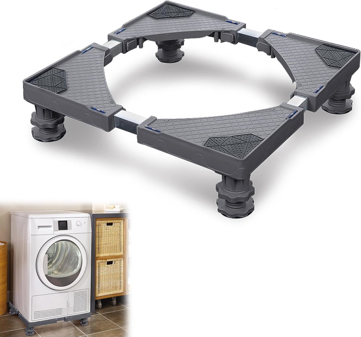 Verstelbare Basis voor Wasmachine en Droger - Bewegende Pedestal, 45-75 cm