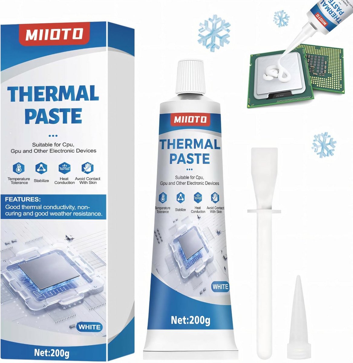 Warmtegeleidende Pasta voor CPU - 200 g Hoge Prestaties en Temperatuurbestendigheid