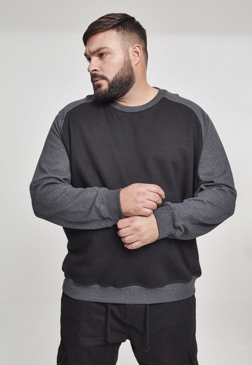 Urban Classics 2tone Raglan Sweater/trui M Zwart
