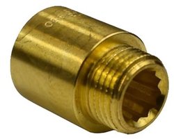 Draadfitting Messing Kraanverlenging 1/2