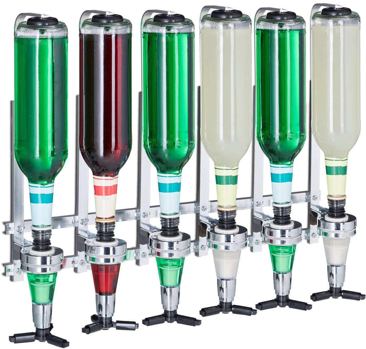 Doodadeals® Bar Butler Muur – Drankdispenser voor 6 Flessen – 3 cl – Flessenhouder voor Huisbar