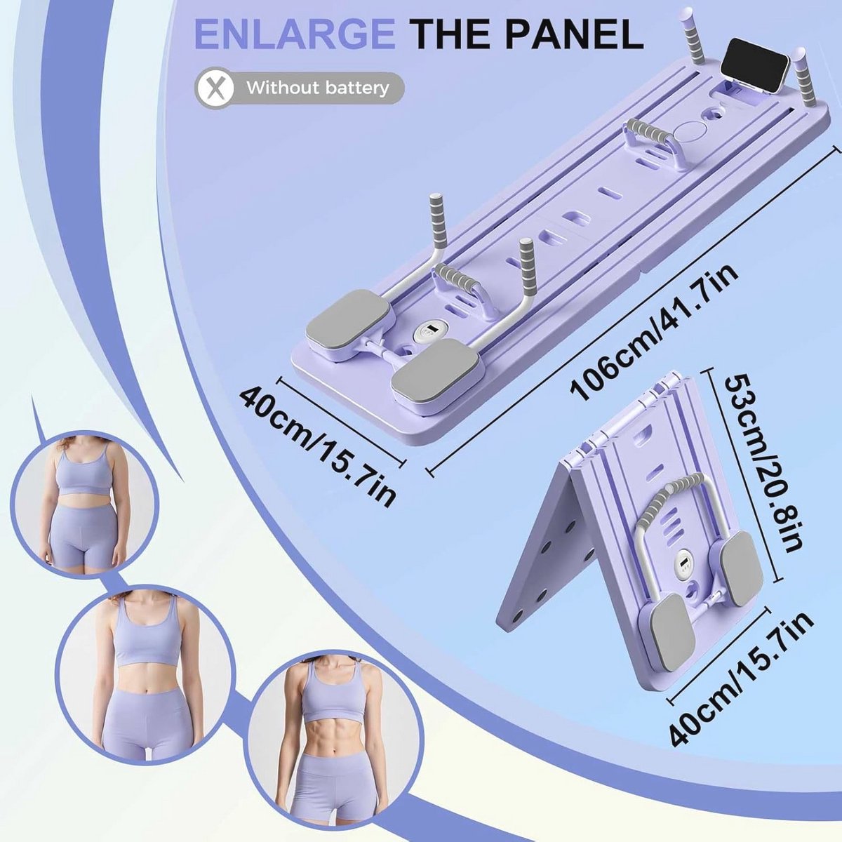 Pilates Pilates Bord Set met Weerstandsband en Stang voor - afbeelding 3