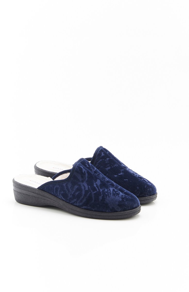 Damart - Thermolactyl muiltjes met getextureerd effect - Dames - Blauw - 40