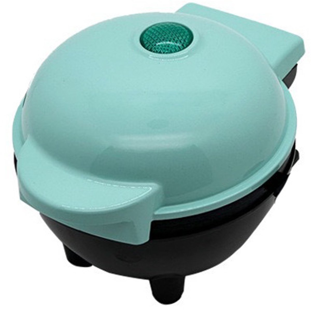 Mini wafelijzer - Antiaanbaklaag - Mintgroen - 10,2 cm (4 inch) - Wafel - Gebruiksvriendelijk - Draagbaar ontbijtwafelijzer